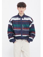 韓國Romantic Crown - MULTI STRIPE SHIRT_NAVY